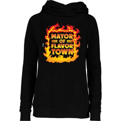 Flavor Town Cooking Guy Fieri BBQ  Womens Funnel Neck Pullover Hood