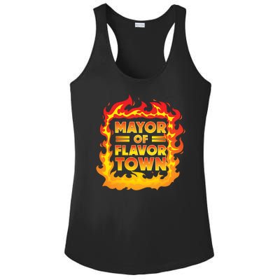 Flavor Town Cooking Guy Fieri BBQ  Ladies PosiCharge Competitor Racerback Tank