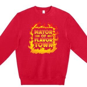 Flavor Town Cooking Guy Fieri BBQ  Premium Crewneck Sweatshirt