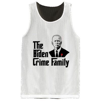 Funny The Biden Crime Family Anti Biden Liberals Democrats Mesh Reversible Basketball Jersey Tank