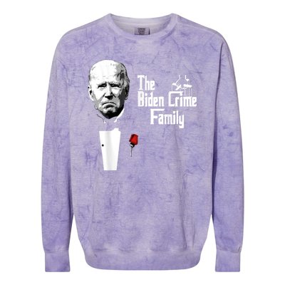 Funny The Biden Crime Family Anti Biden Liberals Democrats Colorblast Crewneck Sweatshirt