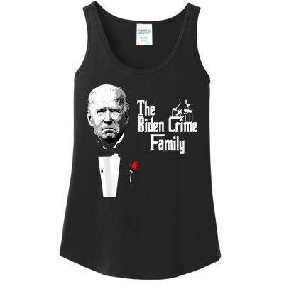 Funny The Biden Crime Family Anti Biden Liberals Democrats Ladies Essential Tank