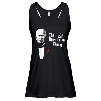 Funny The Biden Crime Family Anti Biden Liberals Democrats Ladies Essential Flowy Tank