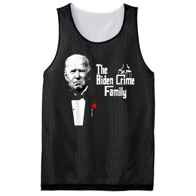 Funny The Biden Crime Family Anti Biden Liberals Democrats Mesh Reversible Basketball Jersey Tank