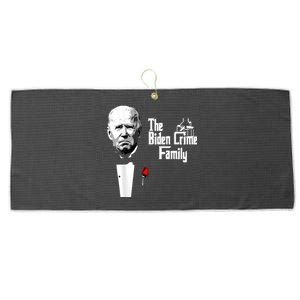 Funny The Biden Crime Family Anti Biden Liberals Democrats Large Microfiber Waffle Golf Towel