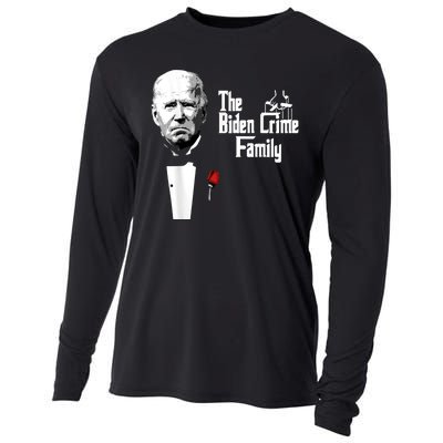 Funny The Biden Crime Family Anti Biden Liberals Democrats Cooling Performance Long Sleeve Crew