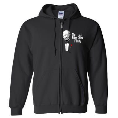 Funny The Biden Crime Family Anti Biden Liberals Democrats Full Zip Hoodie