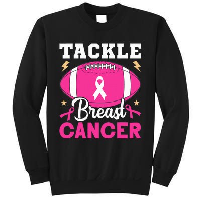 Footbal Tackle Breast Cancer Awareness Pink Ribbon October Sweatshirt