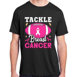 Footbal Tackle Breast Cancer Awareness Pink Ribbon October Adult ChromaSoft Performance T-Shirt