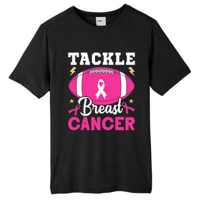 Footbal Tackle Breast Cancer Awareness Pink Ribbon October Tall Fusion ChromaSoft Performance T-Shirt