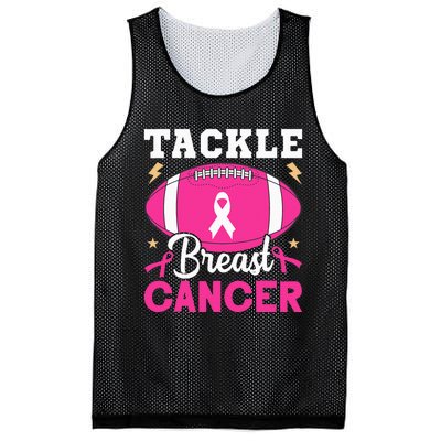 Footbal Tackle Breast Cancer Awareness Pink Ribbon October Mesh Reversible Basketball Jersey Tank