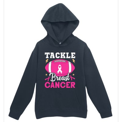 Footbal Tackle Breast Cancer Awareness Pink Ribbon October Urban Pullover Hoodie