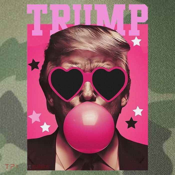 Funny Trump B.U.B.B.L.E Gum Sunglass Heart Legacy Tie Dye Trucker Hat