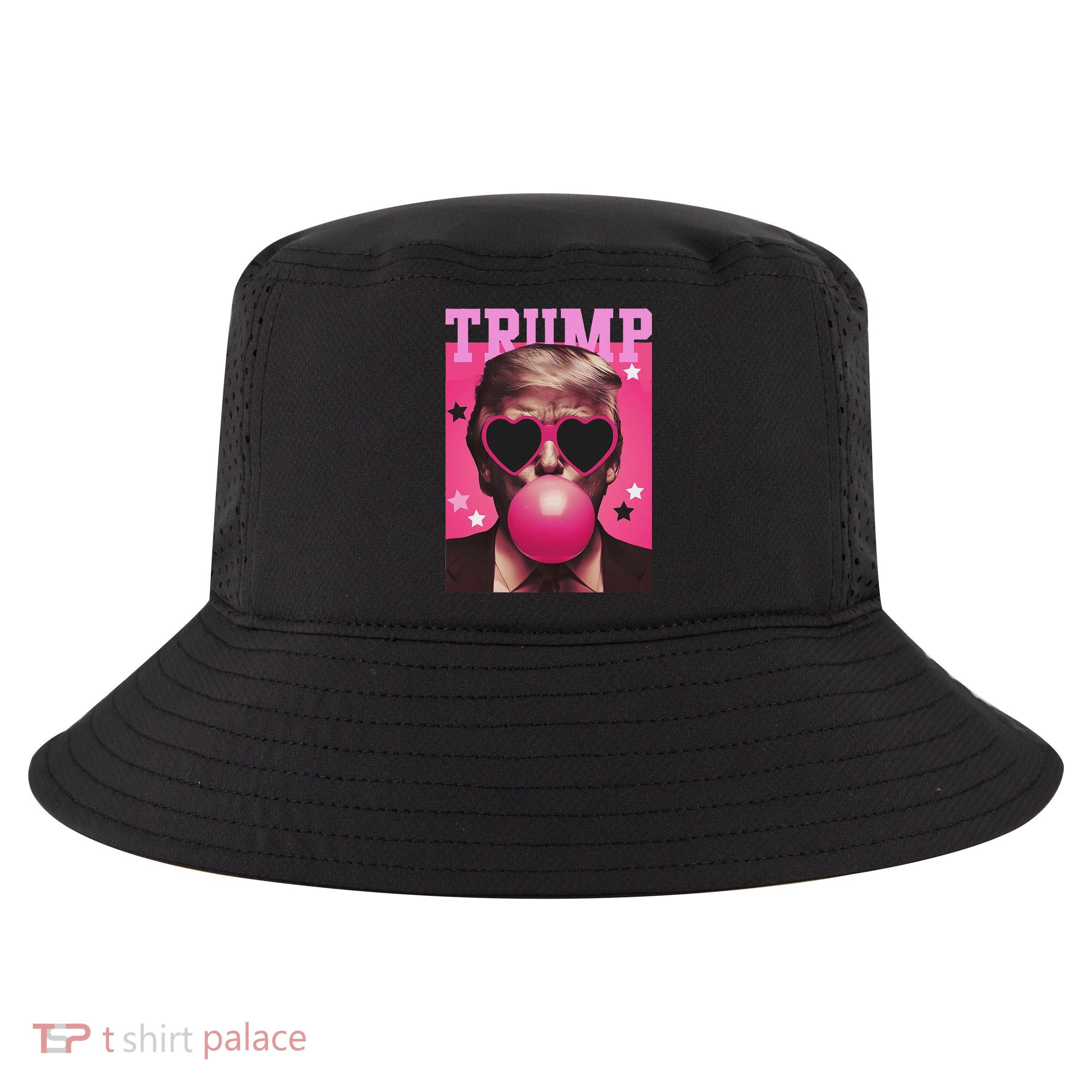 Funny Trump B.U.B.B.L.E Gum Sunglass Heart Cool Comfort Performance Bucket Hat