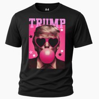Funny Trump B.U.B.B.L.E Gum Sunglass Heart Cooling Performance Crew T-Shirt