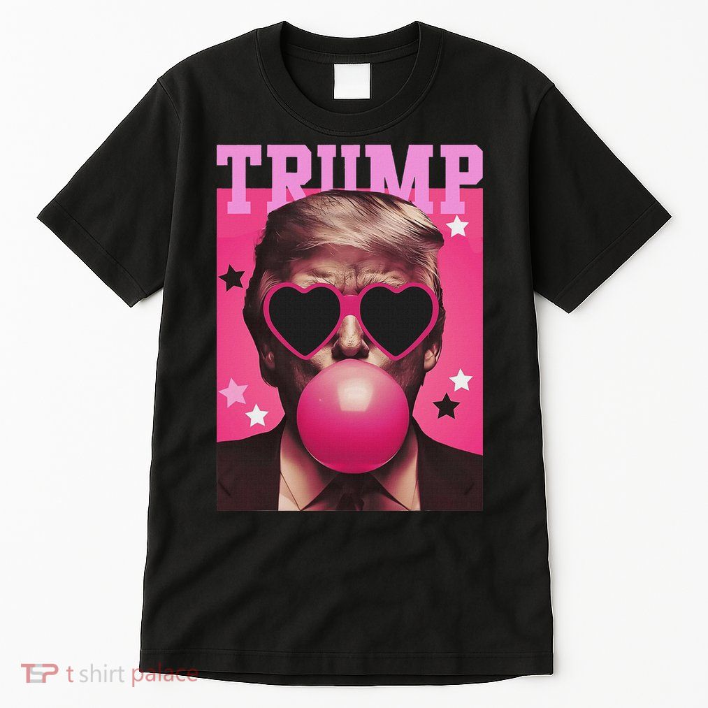 Funny Trump B.U.B.B.L.E Gum Sunglass Heart Tall T-Shirt