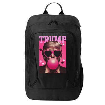 Funny Trump B.U.B.B.L.E Gum Sunglass Heart City Backpack