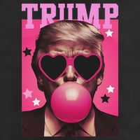 Funny Trump B.U.B.B.L.E Gum Sunglass Heart Adult Drive Performance Visor