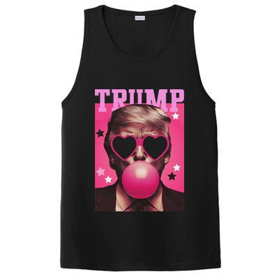 Funny Trump B.U.B.B.L.E Gum Sunglass Heart PosiCharge Competitor Tank