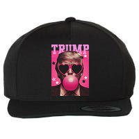 Funny Trump B.U.B.B.L.E Gum Sunglass Heart Wool Snapback Cap