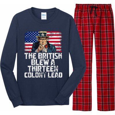 Funny The British Blew A Thirteen Colony Lead Long Sleeve Pajama Set