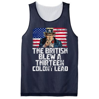 Funny The British Blew A Thirteen Colony Lead Mesh Reversible Basketball Jersey Tank