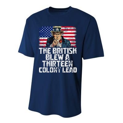 Funny The British Blew A Thirteen Colony Lead Performance Sprint T-Shirt