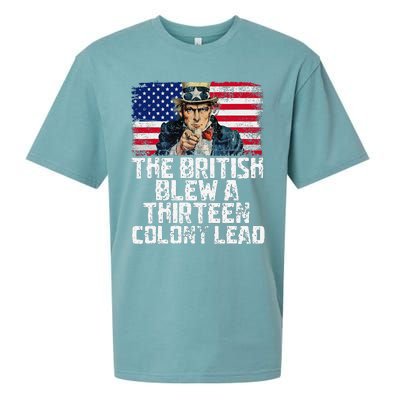 Funny The British Blew A Thirteen Colony Lead Sueded Cloud Jersey T-Shirt