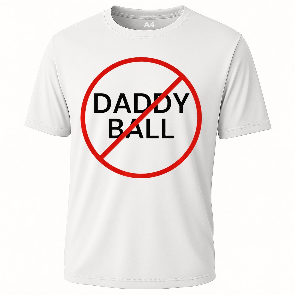 Funny Travel Baseball  No Daddy Ball Cooling Performance Crew T-Shirt
