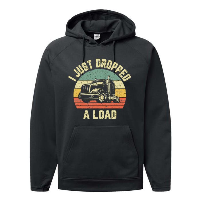 Funny Trucker Big Rig Semi Trailer Truck Driver Gift Performance Fleece Hoodie