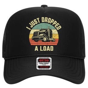 Funny Trucker Big Rig Semi Trailer Truck Driver Gift High Crown Mesh Back Trucker Hat