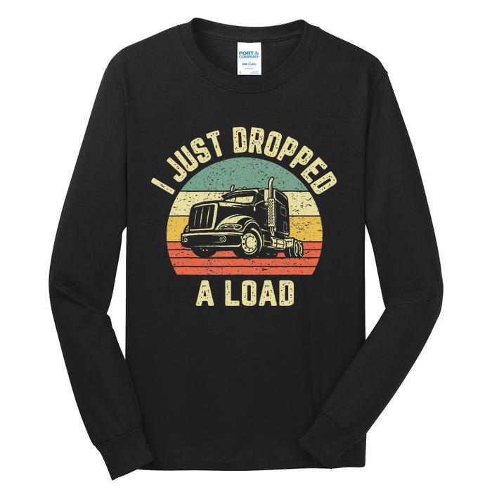 Funny Trucker Big Rig Semi Trailer Truck Driver Gift Tall Long Sleeve T-Shirt