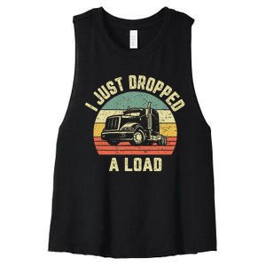 Funny Trucker Big Rig Semi Trailer Truck Driver Gift Women's Racerback Cropped Tank