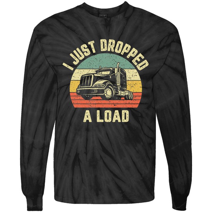 Funny Trucker Big Rig Semi Trailer Truck Driver Gift Tie-Dye Long Sleeve Shirt