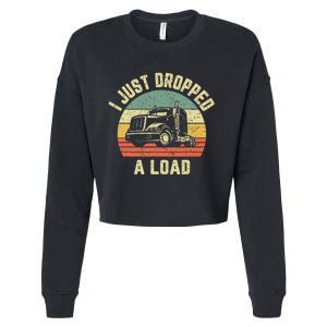 Funny Trucker Big Rig Semi Trailer Truck Driver Gift Cropped Pullover Crew