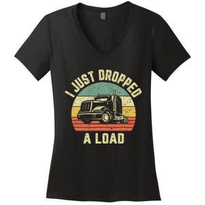 Funny Trucker Big Rig Semi Trailer Truck Driver Gift Women's V-Neck T-Shirt