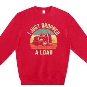 Funny Trucker Big Rig Semi Trailer Truck Driver Gift Premium Crewneck Sweatshirt