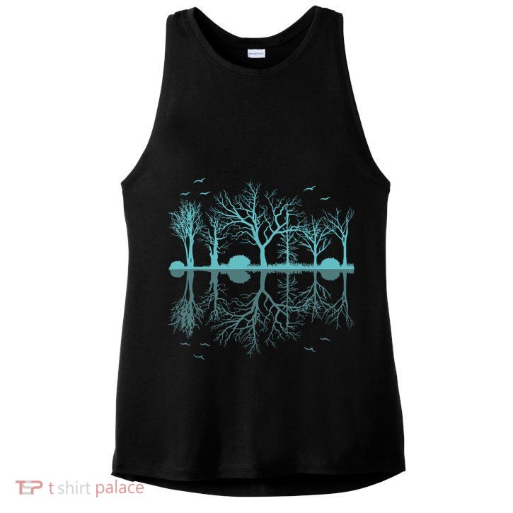 Forest Trees Birds Nature Lovers Wildlife Camping Ladies PosiCharge Tri-Blend Wicking Tank