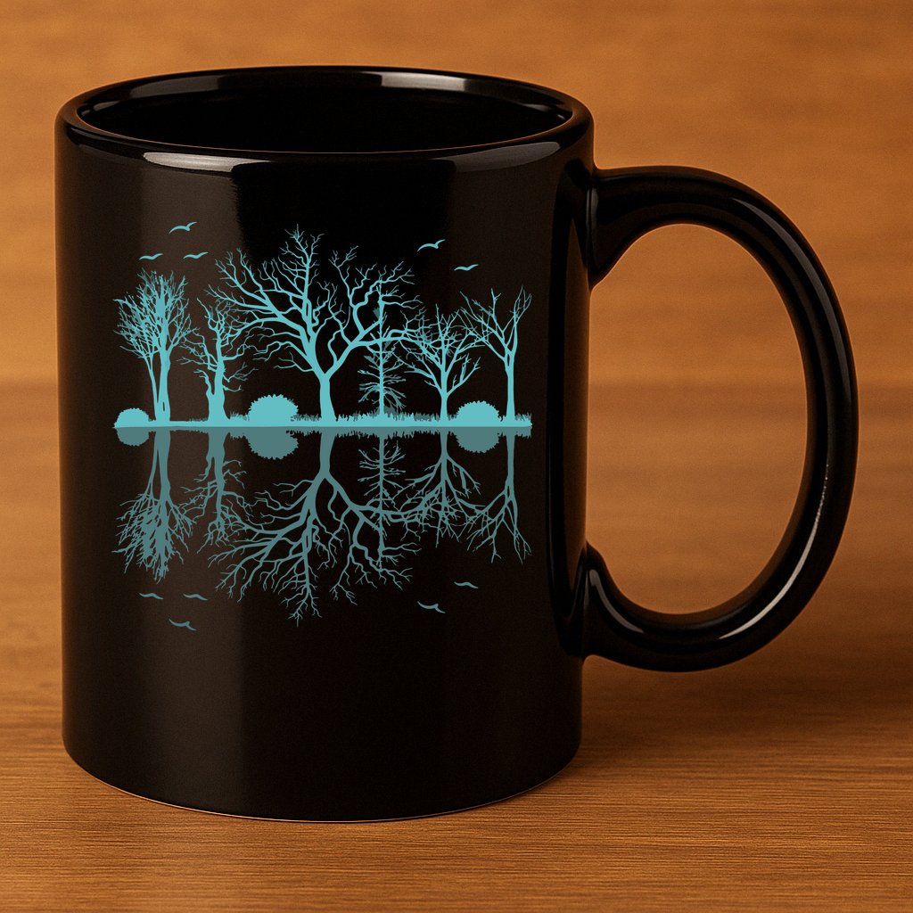 Forest Trees Birds Nature Lovers Wildlife Camping 11oz C Handle Ceramic Mug