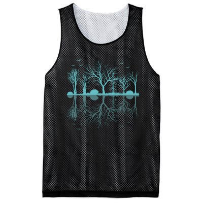 Forest Trees Birds Nature Lovers Wildlife Camping Mesh Reversible Basketball Jersey Tank