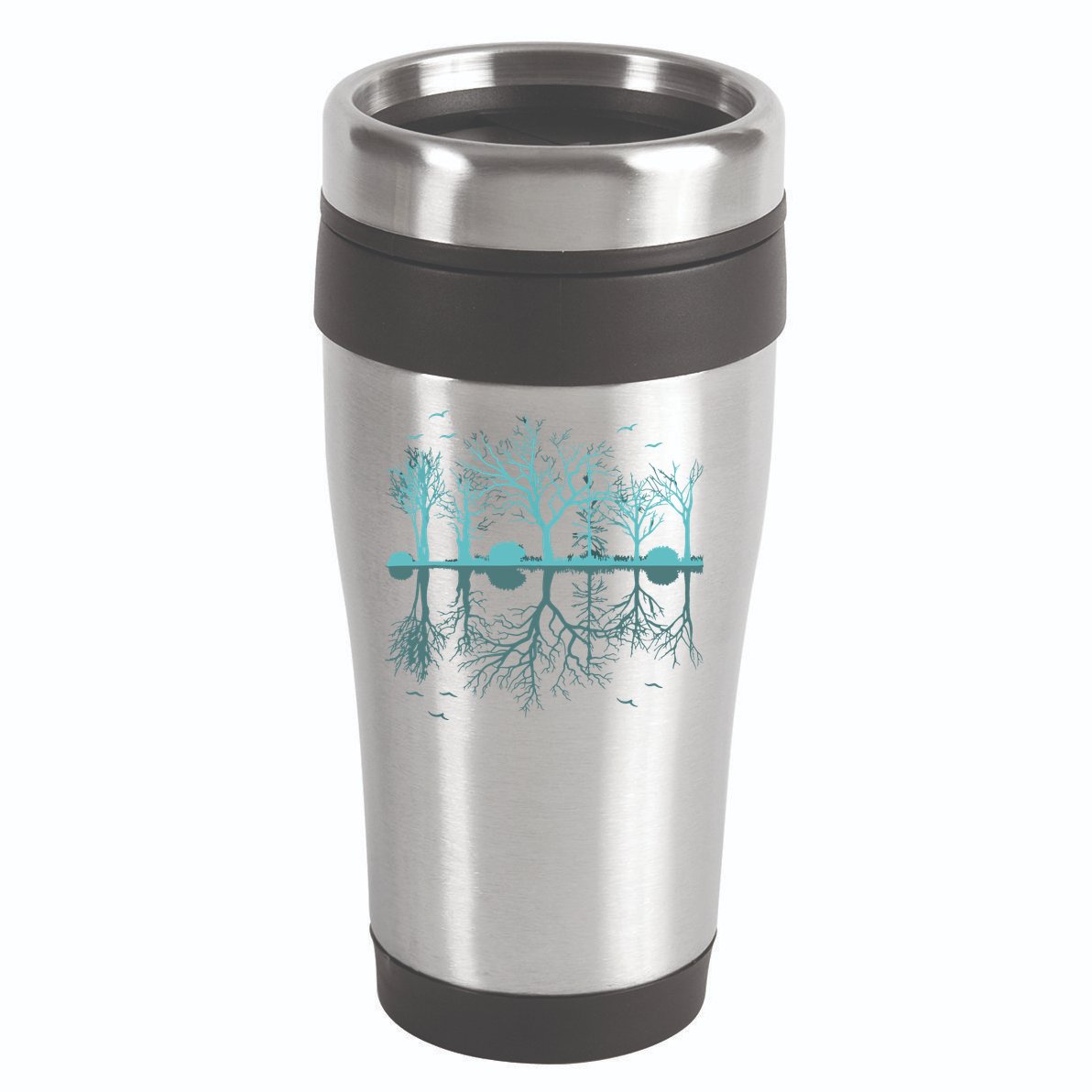 Forest Trees Birds Nature Lovers Wildlife Camping 16oz Travel Tumbler