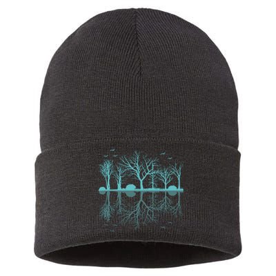 Forest Trees Birds Nature Lovers Wildlife Camping Sustainable Knit Beanie
