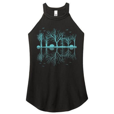 Forest Trees Birds Nature Lovers Wildlife Camping Women's Perfect Tri Rocker Tank