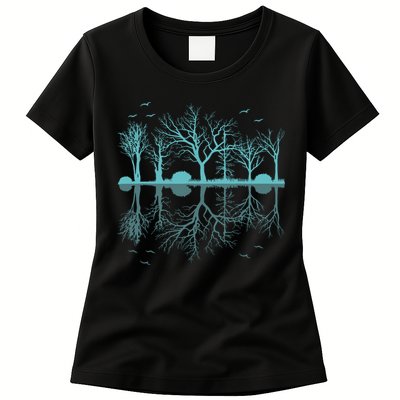 Forest Trees Birds Nature Lovers Wildlife Camping Womens T-Shirt