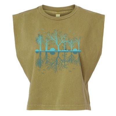 Forest Trees Birds Nature Lovers Wildlife Camping Garment-Dyed Women's Muscle Tee