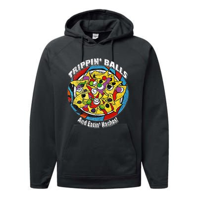 funny Trippin' Balls And Eatin' Nachos! By Yoraytees Performance Fleece Hoodie