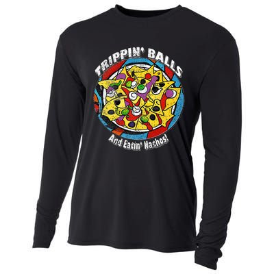 funny Trippin' Balls And Eatin' Nachos! By Yoraytees Cooling Performance Long Sleeve Crew