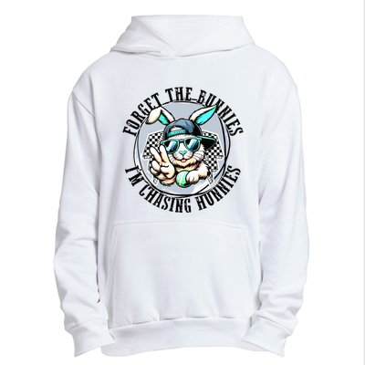 Forget The Bunnies Im Chasing Hunnies Easter Bunny Urban Pullover Hoodie