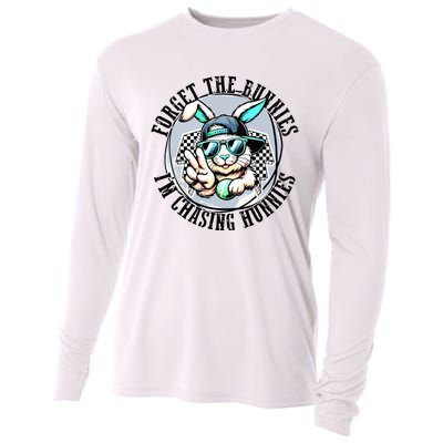 Forget The Bunnies Im Chasing Hunnies Easter Bunny Cooling Performance Long Sleeve Crew