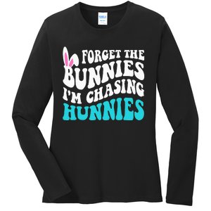 Forget The Bunnies IM Chasing Hunnies Ladies Long Sleeve Shirt